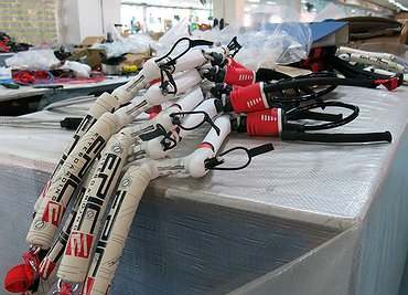 Working at the kite factory