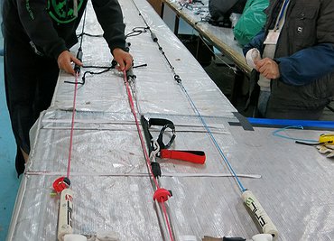 Working at the kite factory