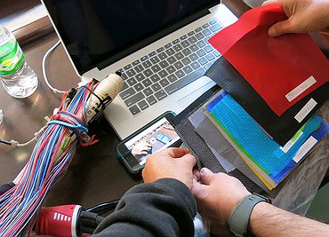 Working at the kite factory